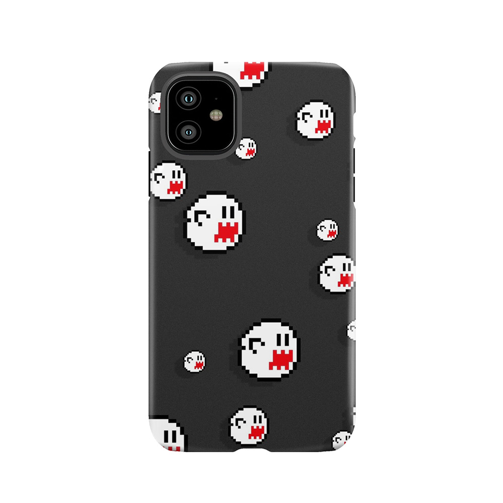 8Bit Ghost Phone - Flat Grey Tough Phone Case