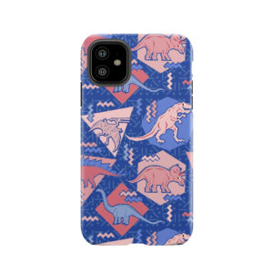 90's Dinosaur Pattern - Rose Quartz And Serenity Version Tough Phone Case