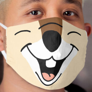 A Chipmunk with a Cute Chocolate Chip Nose Cloth Face Mask