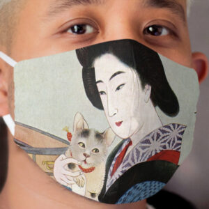 A Geisha and her Cat Cloth Face Mask