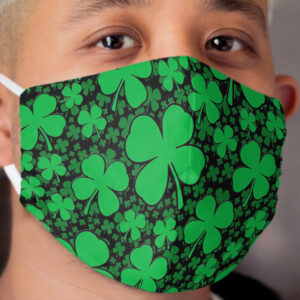 A Shamrock Field for St Patrick's Day Cloth Face Mask