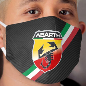 Abarth Carbon Fiber Italy Stripes Logo Cloth Face Mask