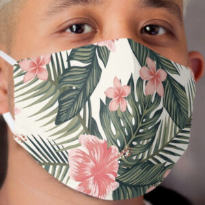 abstract pink floral Cloth Face Mask