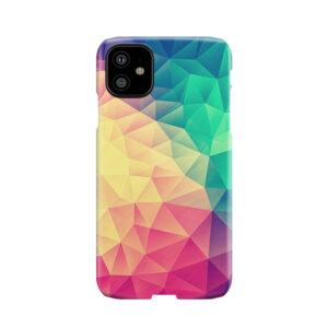 Abstract Polygon Multi Color Cubism Low Poly Triangle Design Phone Case