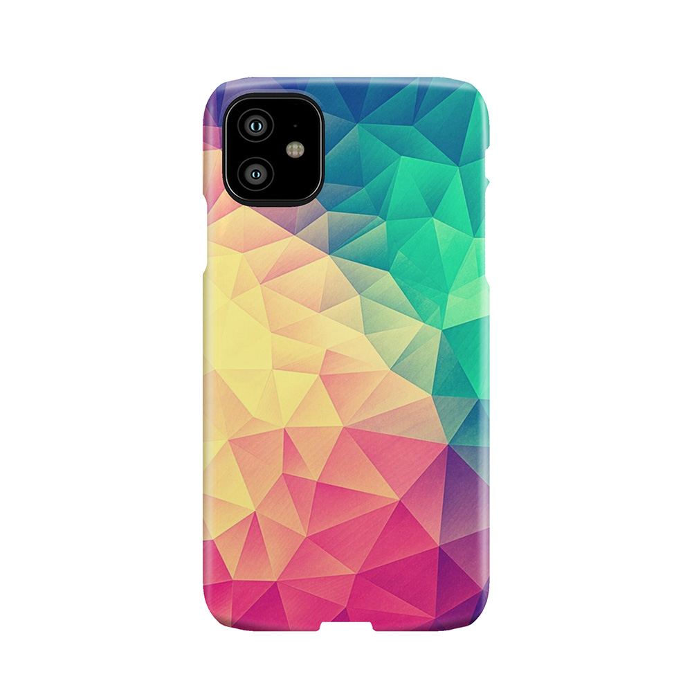 Abstract Polygon Multi Color Cubism Low Poly Triangle Design Phone Case