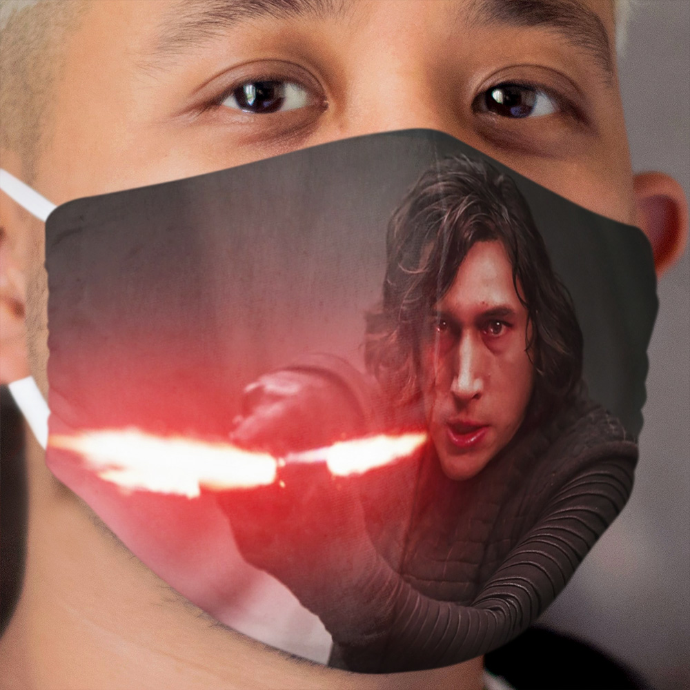Adam Driver with Saber Cloth Face Mask