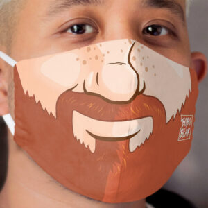 ADAM LIKES CROSSING ARMS - BEAR PRIDE - GINGER EDITION Cloth Face Mask