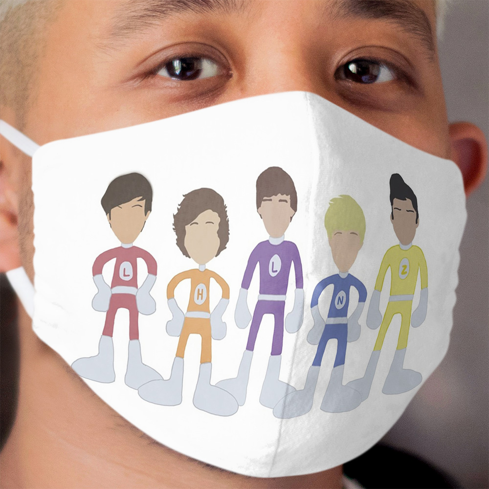 Adventurous Adventures of One Direction Outlines Cloth Face Mask