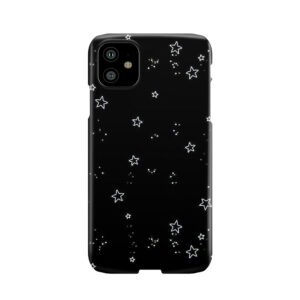 Aesthetic Grunge Teen Wallet Black Stars Quote Phone Case