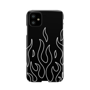 Aesthetic Neon Flames Black And White Phone Case