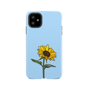 Aesthetic Sunflower On Light Blue Tough Phone Case