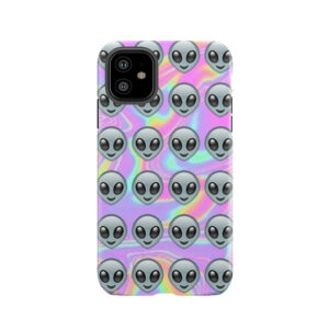 Alien Emoji Holographic Effect Tough Phone Case