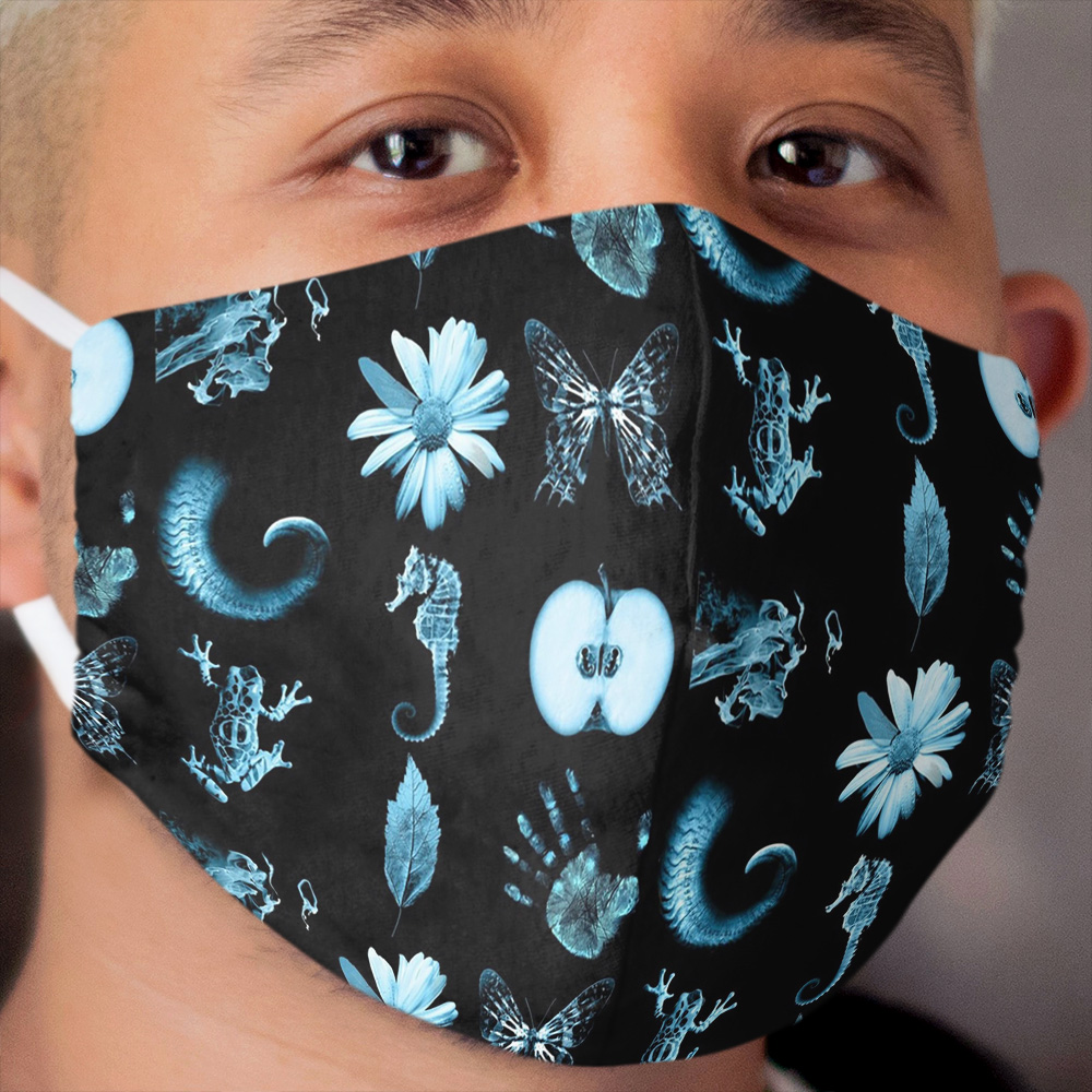 All nine glyphs of Fringe Cloth Face Mask