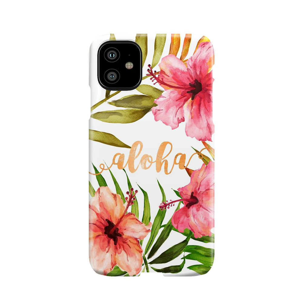 Aloha Tropical Hawaiian Floral Watercolor Phone Case
