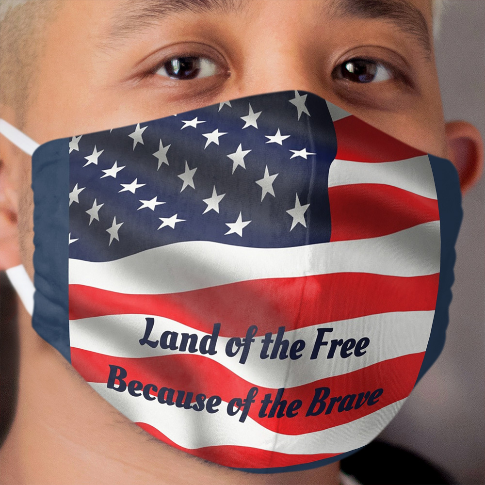 American Flag; because of the brave Cloth Face Mask