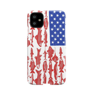 American Flag Fishing Design Phone Case