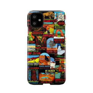 American National Parks Vintage Travel Decal Bomb Phone Case