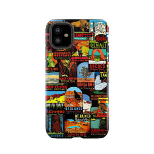 American National Parks Vintage Travel Decal Bomb Tough Phone Case