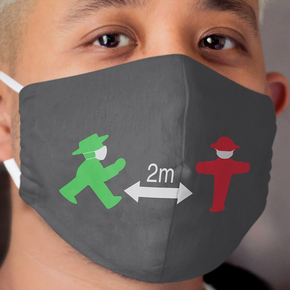 ampelmannchen with Cloth Face Mask