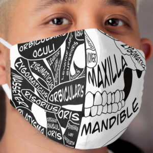 Anatomy - Black Cloth Face Mask