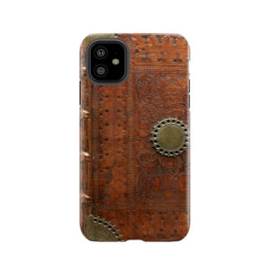 Ancient Leather & Brass Book Cover, Nuremberg 1477 Tough Phone Case