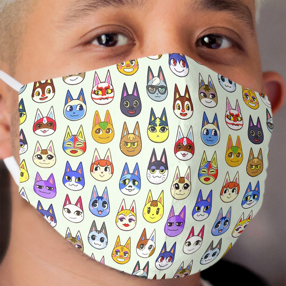 Animal Crossing Cats Cloth Face Mask