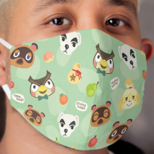 Animal crossing pattern Cloth Face Mask