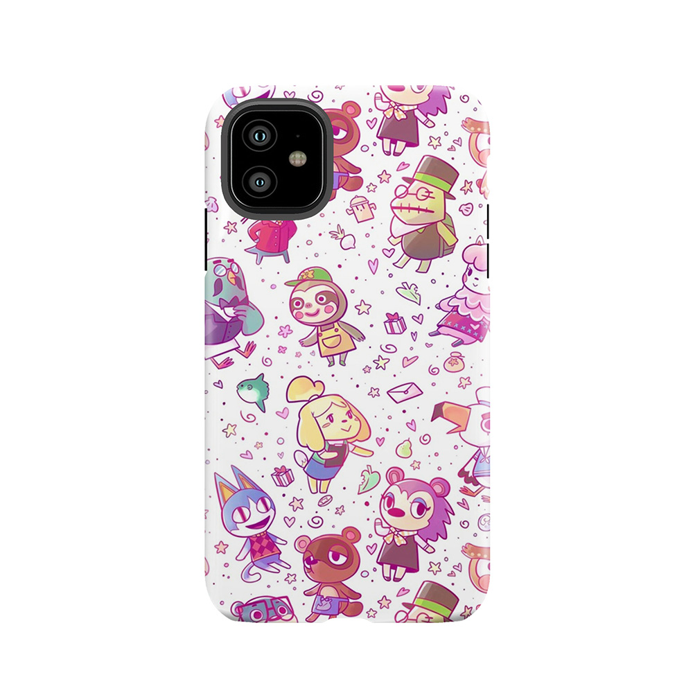 Animal Crossing Pattern Tough Phone Case