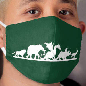 Animal Kingdom Green Cloth Face Mask