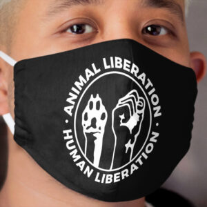 Animal liberation Human liberation logo 1980 Cloth Face Mask