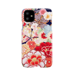 Antique Japanese Flowers Pink White Wild Roses Kimono Style Floral Phone Case