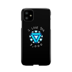 Arc Reactor I Love You 3,000 Phone Case