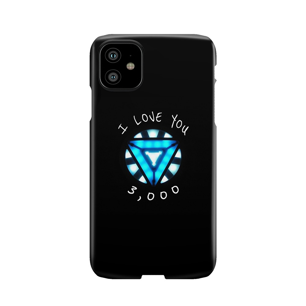 Arc Reactor I Love You 3,000 Phone Case