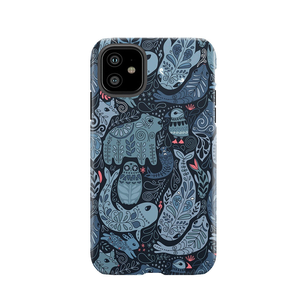 Arctic Animals. Narwhal, Polar Bear, Whale, Puffin, Owl, Fox, Bunny, Seal. Tough Phone Case
