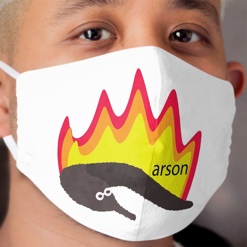 Arson Worm On A String Cloth Face Mask