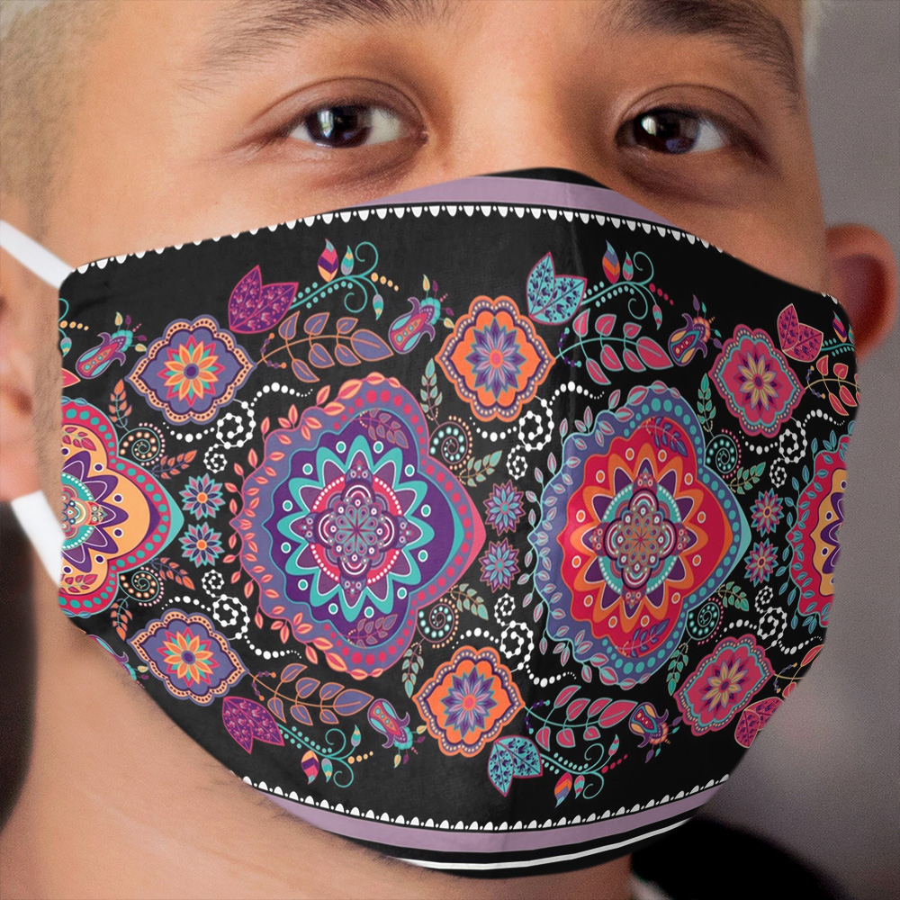 Art mandala design Bless International Indian Hippie Bohemian paint Cloth Face Mask