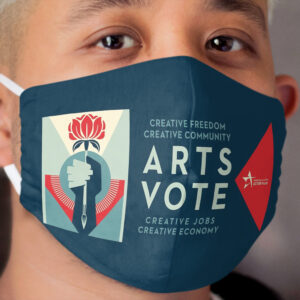 ArtsVote 2020 Logo - Horizontal Cloth Face Mask