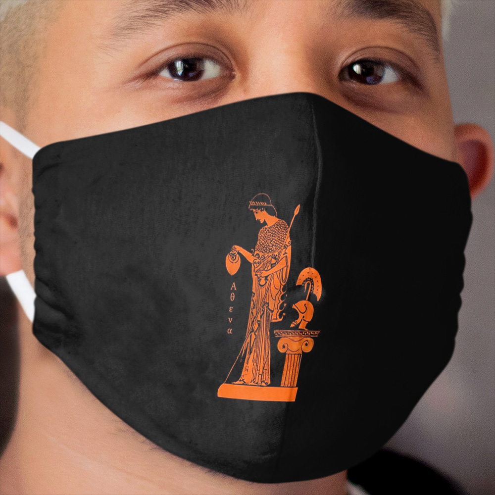 Athena Minerva red figure vase Cloth Face Mask