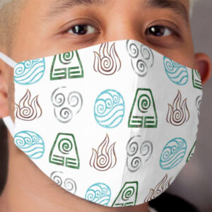 AtLA Watercolor Symbols Cloth Face Mask