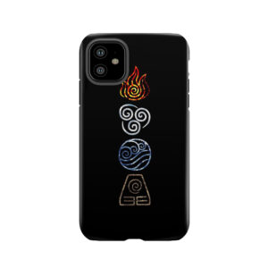 Avatar The Last Airbender Legend Of Korra Elements Fire Air Water Earth Cycle Tough Phone Case