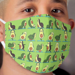 Avocado Yoga Cloth Face Mask