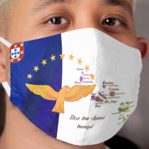 Azores islands flag art Cloth Face Mask