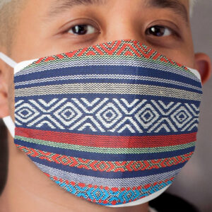Aztec Blue Cloth Face Mask