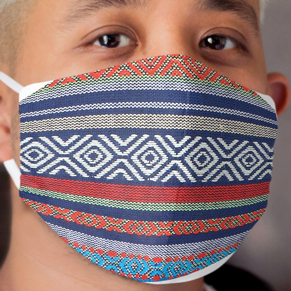 Aztec Blue Cloth Face Mask