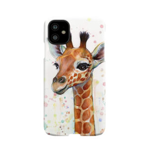 Baby Giraffe Watercolor Painting, Nursery Art Phone Case