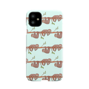 Baby Sloths Hanging On Tree Pattern Phone Case