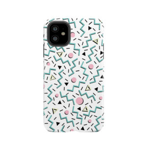 Back To The 80's Eighties, Funky Memphis Pattern Design Tough Phone Case