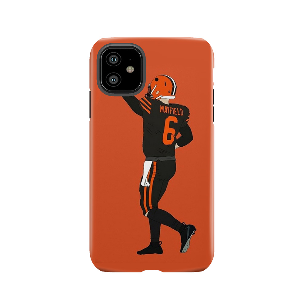 Baker Mayfields Football Orange Poster Back Browns Tough Phone Case