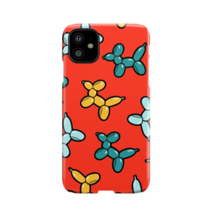 Balloon Animal Dogs Pattern In Red Phone Case