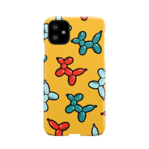 Balloon Animal Dogs Pattern In Yellow Phone Case